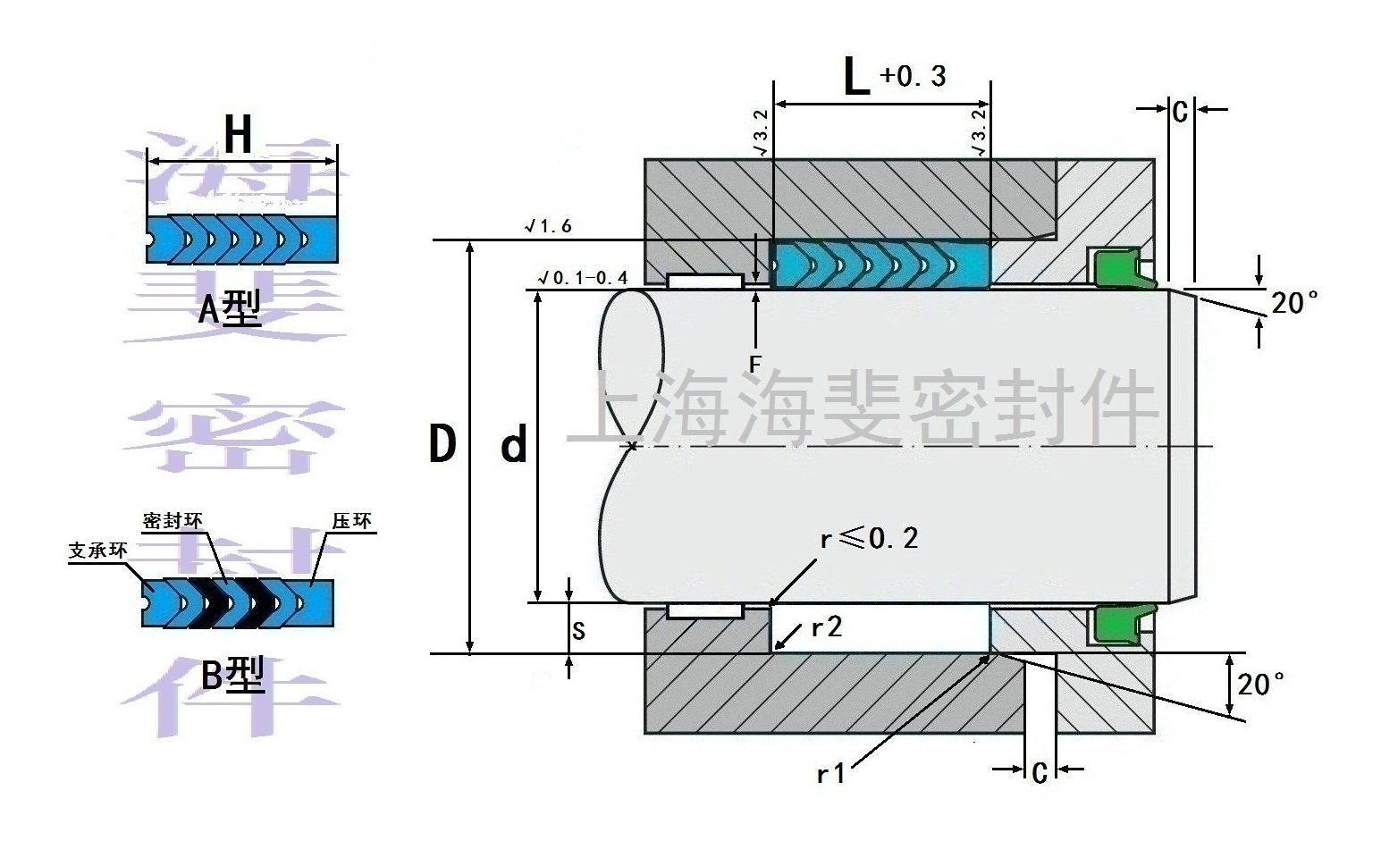 ves型夹布组合油封/ves型活塞杆用密封件